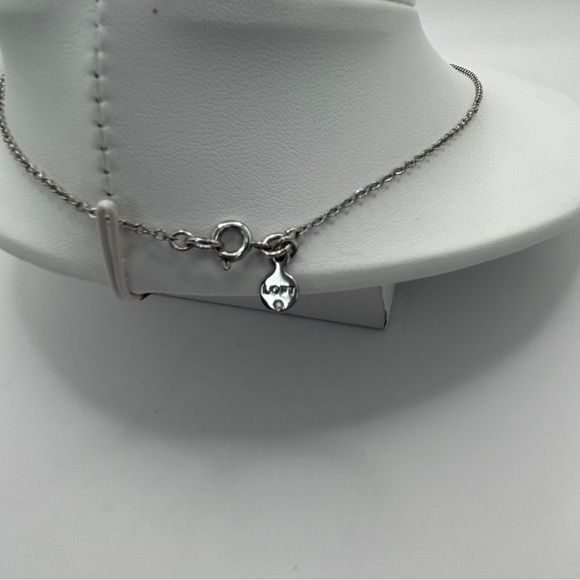 LOFT - Silver Pave Crystal Pendant Necklace - Picture 5 of 7